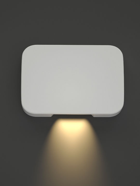 Inlight Aplica de exterior montată pe perete LED IP65 1W cu Alb Cald Lumină 7x5x7εκ.