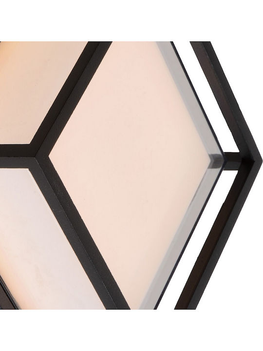Lucide Lightning Singa Επιτοίχια Εξωτερική Πλαφονιέρα LED IP54 9.6W με Θερμό Λευκό Φως
