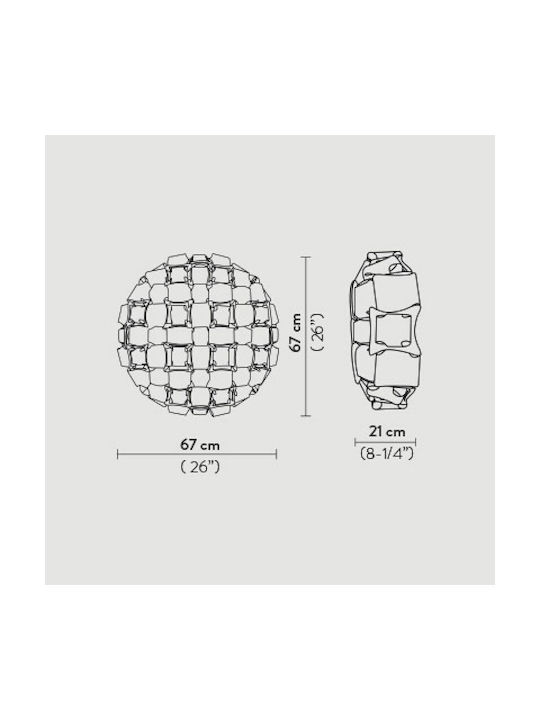 Slamp Ceiling Mount Light White with Socket E27