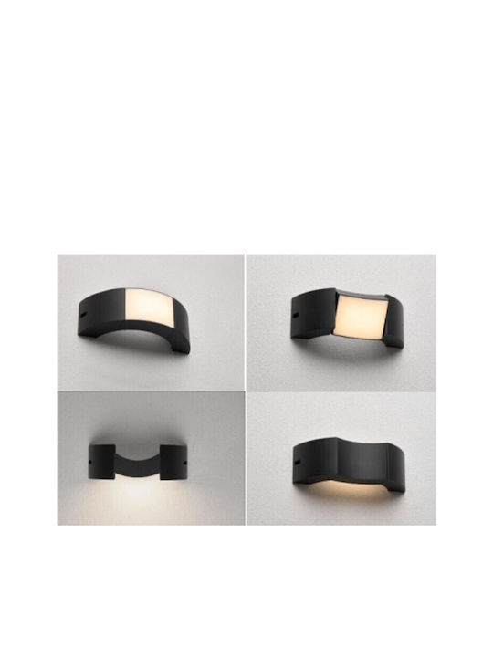 Avide Beirut Wall-Mounted Outdoor Ceiling Light LED IP54 6W with Warm White Light 6εκ.
