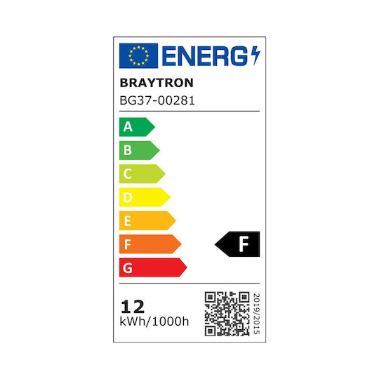 Braytron Стенно Външно Осветително Тяло LED IP65 12W с Регулируемо бяло Светлина