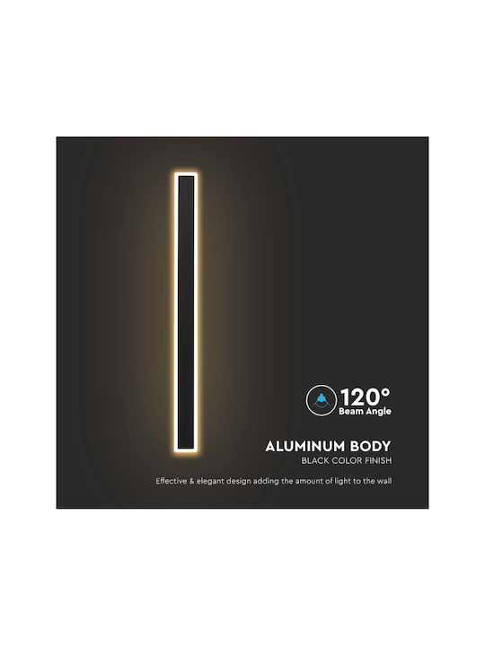 V-TAC Corten Iluminat Exterior Montat Pe Perete Liniar Led Încorporat IP65 17W Cu Alb Cald 8.5x5.4x62.5cm