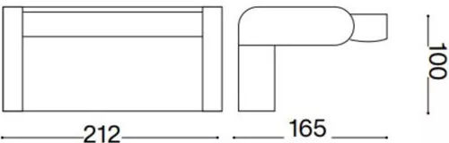 Ideal Lux Επιτοίχιος Εξωτερικός Προβολέας LED IP54 20.5W με Θερμό Λευκό Φως 21.2x16.5x10εκ.
