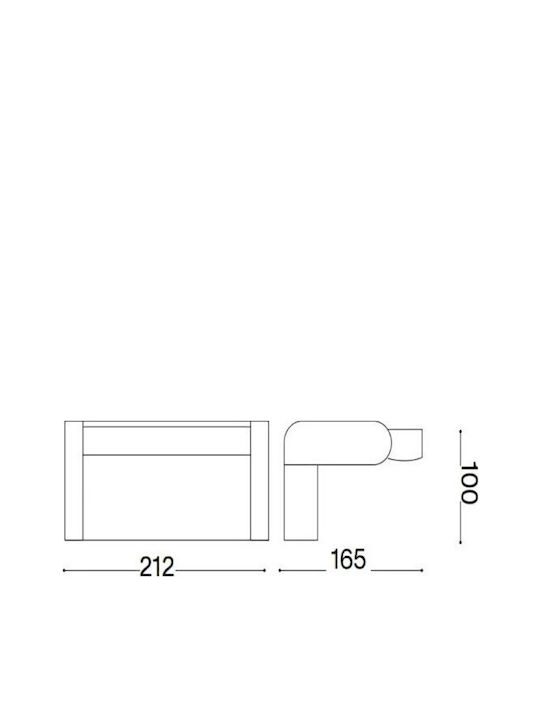 Ideal Lux Επιτοίχιος Εξωτερικός Προβολέας LED IP54 20.5W με Θερμό Λευκό Φως 21.2x16.5x10εκ.