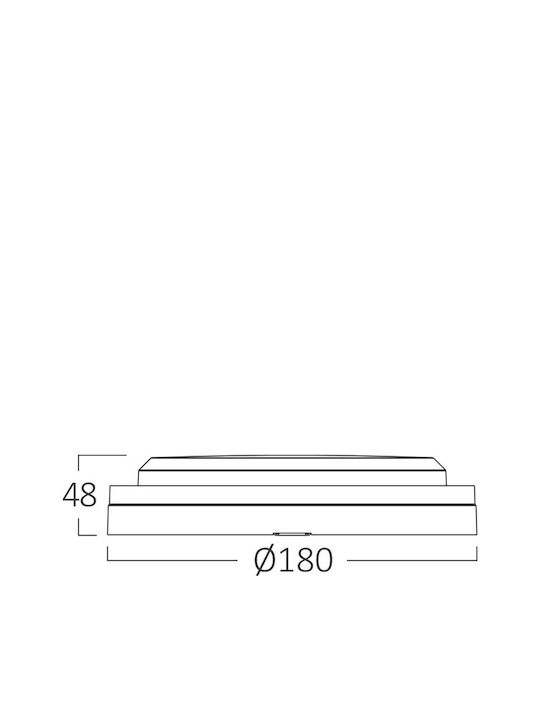 Braytron Επιτοίχια Χελώνα Εξωτερική LED IP65 12W με Ρυθμιζόμενο Λευκό Φως