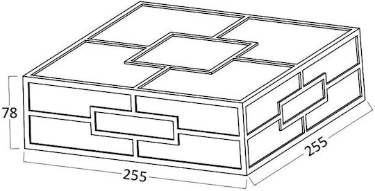 Braytron Стенен Външен Плафон LED IP44 20W с Регулируемо бяло Светлина 25.5x25.5x7.8εκ.