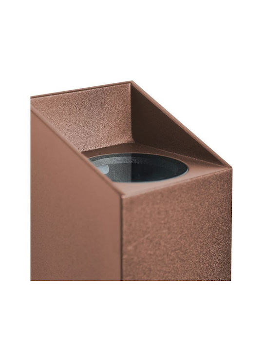 Nordlux Square 22 Wall-Mounted Outdoor Light GU10 IP54 Double Beam 8x9.5x23.5εκ.