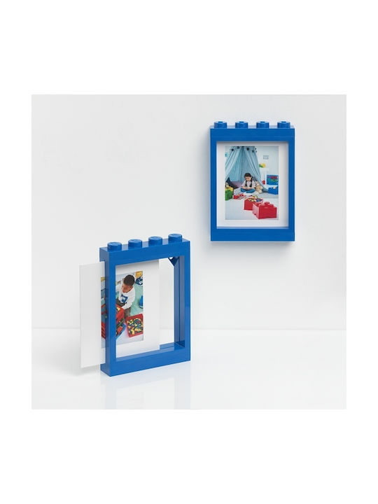 LEGO Kinder Fotorahmen Kunststoff Blau 10x15cm