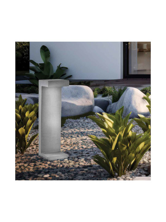 Viokef Outdoor Floor Lamp Small Post LED 9W with Warm White Light IP65 Gray