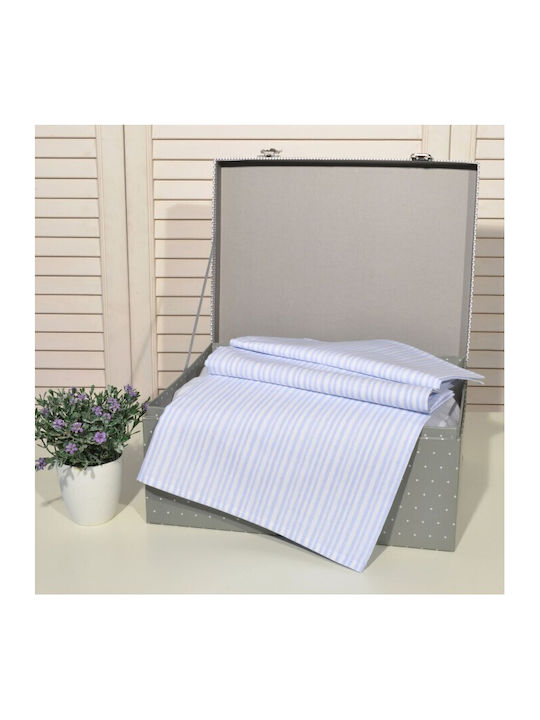 Baby Oliver Striped Прегръщаща Пелена от Хасе Син 80x80см.