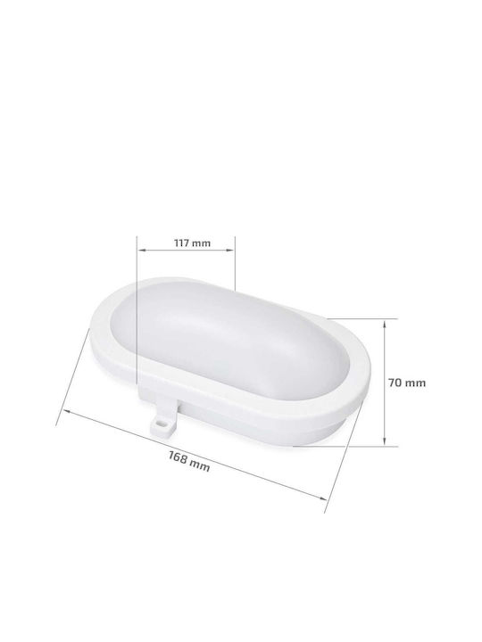 Metanor Επιτοίχια Χελώνα Εξωτερική LED IP54 8W με Φυσικό Λευκό Φως 11.7x16.8x7εκ.