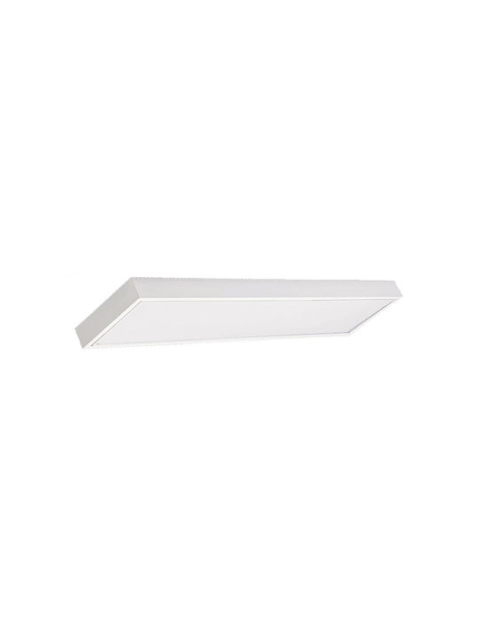 Aca Deckenleuchte für den Außenbereich T8 x2 36W Stahl mit Abdeckung in Weiß Farbe PS236IP40O
