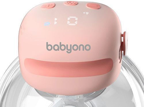 Babyono Twinny Seashell Tragbares Doppel Milchpumpe Batteriebetrieb Rosa 150ml