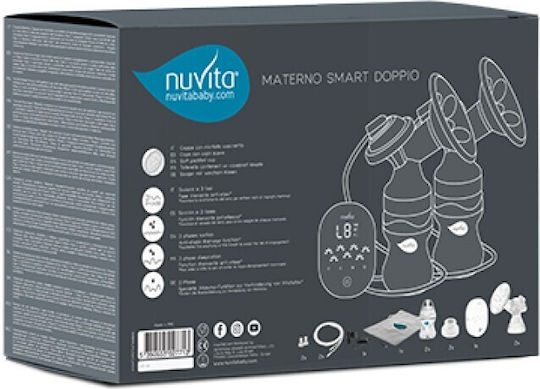 Nuvita Ηλεκτρικό Διπλό Θήλαστρο Μπαταρίας Λευκό 150ml