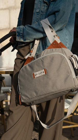 Baby on Board Τσάντα-Αλλαξιέρα Ώμου/Χειρός Γκρι 42x22x30εκ.