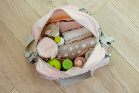 Baby on Board Shoulder/Hand Diaper Bag Pink 42x30x22cm.