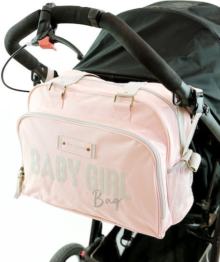 Baby on Board Shoulder/Hand Diaper Bag Pink 42x30x22cm.