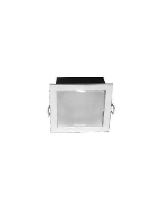 Aca Platz Metallisch Einbau Spot mit Fassung GU10 Gray 9x9cm. 1Stück