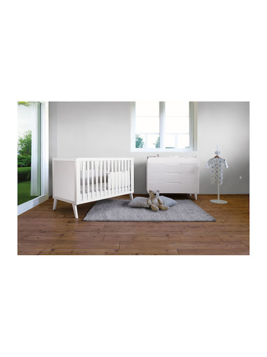 Comodă pentru copii Alb cu 3 sertare 115x51x85buc Comodă pentru copii Alb cu 3 sertare 115x51x85buc