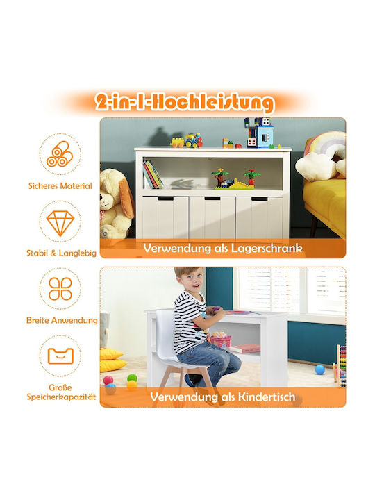 Mobilier pentru copii cu 3 uși Alb 101x33x62buc