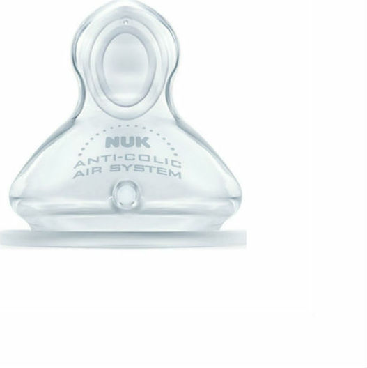 Nuk First Choice+ Silicone Baby Bottle Teat Adjustable Flow for 6+ months