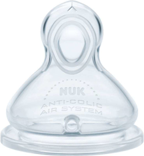 Nuk First Choice+ Silicone Baby Bottle Teats Medium Flow for 0+ months 2pcs