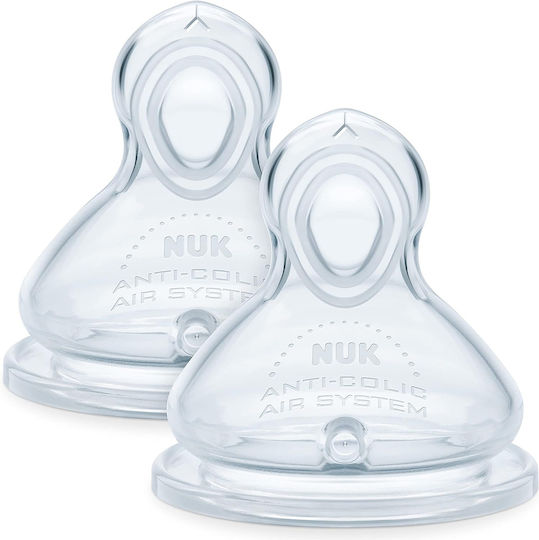 Nuk First Choice+ Silicone Baby Bottle Teats Small Flow for 6+ months 2pcs