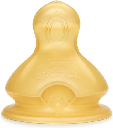 Nuk First Choice+ Rubber Baby Bottle Teats Medium Flow for 0+ months 2pcs