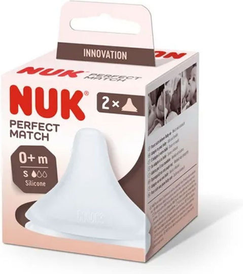 Nuk Perfect Match Silicone Baby Bottle Teats Medium Flow for 3+ months 2pcs