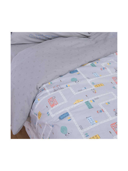 Nef-Nef Homeware Velocity Set Kids Duvet Cover Single with Pillowcase Cotton Velocity 160x240cm