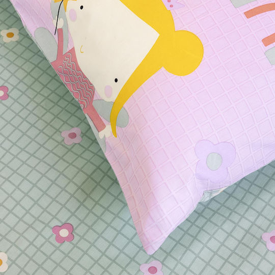 Kocoon Fairy Cherry Σετ Παιδική Παπλωματοθήκη Μονή με Μαξιλαροθήκη Βαμβακερή Cherry 165x245εκ.