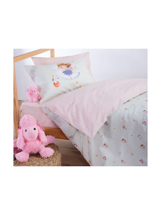 Nef-Nef Homeware Sweet Dreams Set Kids Duvet Cover Single with Pillowcase Cotton Sweet Dreams 160x240cm