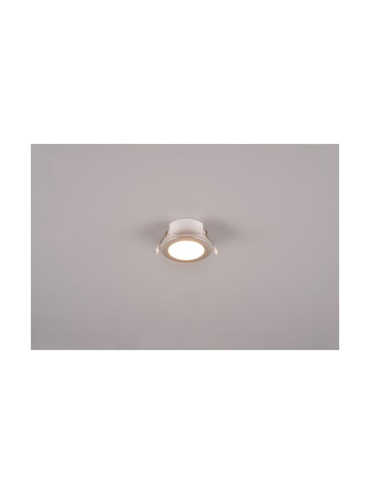 Trio Lighting Rund Kunststoff Einbau Spot mit integriertem LED und Warmweißes Licht Schwarz 4x4cm. 1Stück