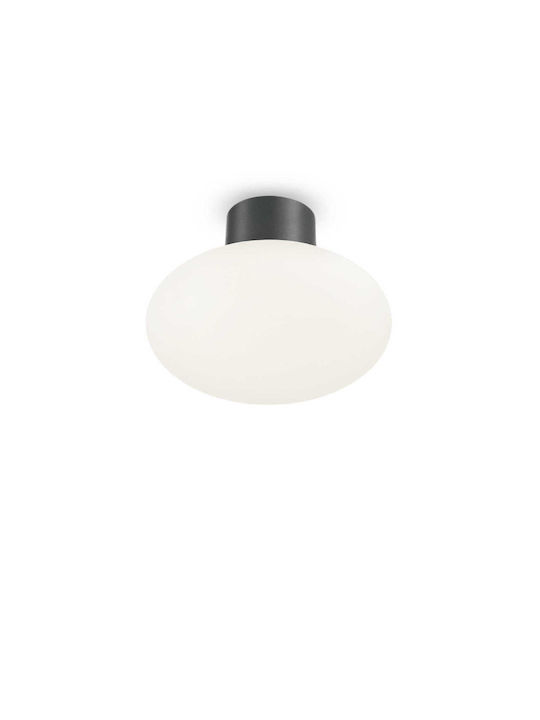 Ideal Lux Clio MPL1 Πλαφονιέρα Οροφής Εξωτερικού Χώρου E27 Anthracite σε Μαύρο Χρώμα 148861