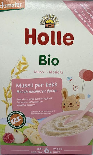 Holle Бебешки Крем Мюсли Без Добавена Захар 250гр За 6+ Месеца