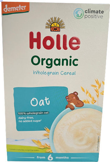 Holle Βρεφική Κρέμα Χωρίς Προσθήκη Ζάχαρης 250gr για 6+ Μηνών