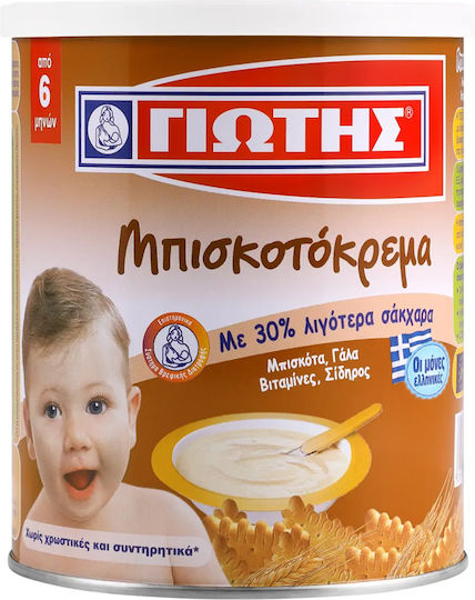 Γιώτης Βρεφική Κρέμα Μπισκοτόκρεμα 300gr για 6+ Μηνών