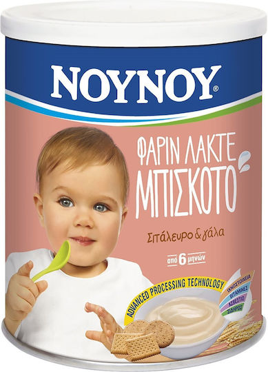 NOUNOU Бебешки крем с вкус Бисквита 300гр за 6+ месеца
