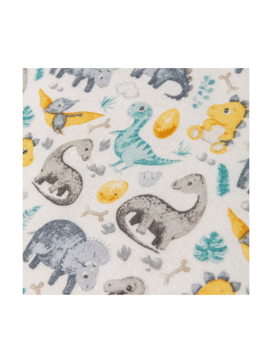 Borea Dinosaurs Baby Sheets Set Crib Flannel Multicolored 120x160cm 2pcs