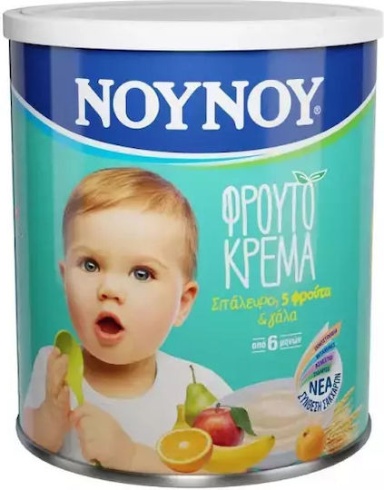 NOUNOU Плодовo Пюре От 5 Плода С Вкус От 5 Плода 300гр За 6+ Месеца