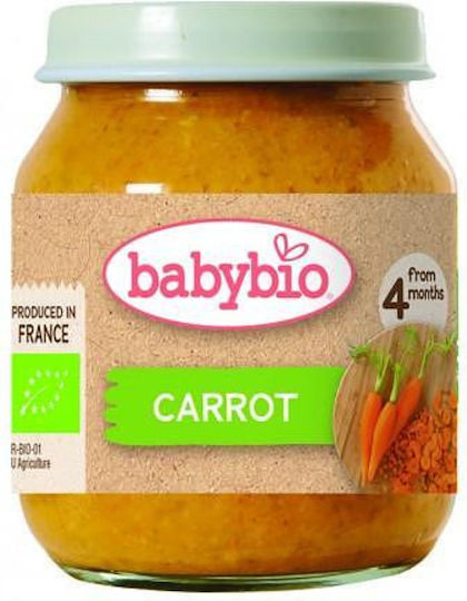 Babybio Бебешка храна VEGETABLES IN JARS Carrot с вкус Морков 130гр за 4+ месеца