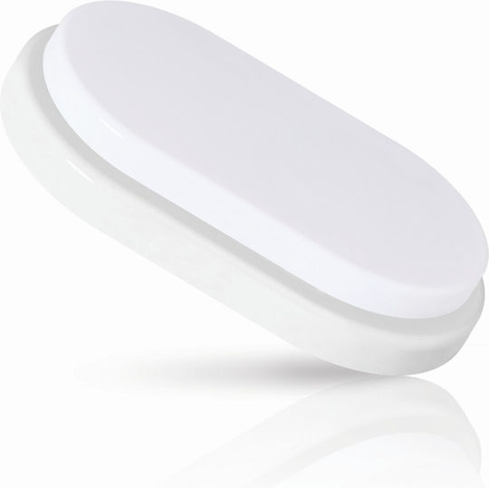 Fos me Επιτοίχια Εξωτερική Πλαφονιέρα LED IP54 12W με Φυσικό Λευκό Φως 19.8x3.9x6.6εκ.