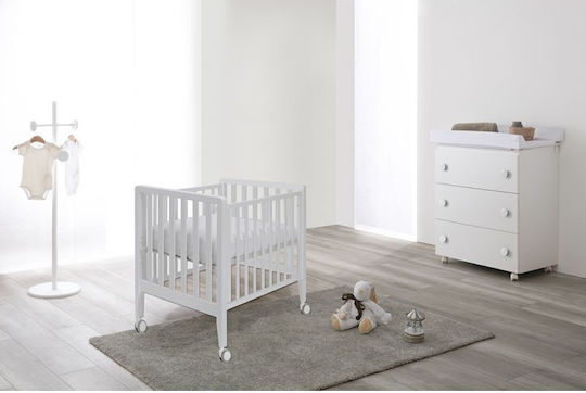 Baby Dresser with 3 Drawers White 76x45x90cm