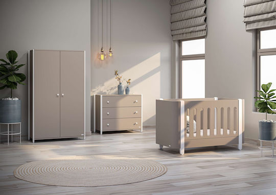 Baby Kommode mit 3 Schubladen Braun 94x50x87cm