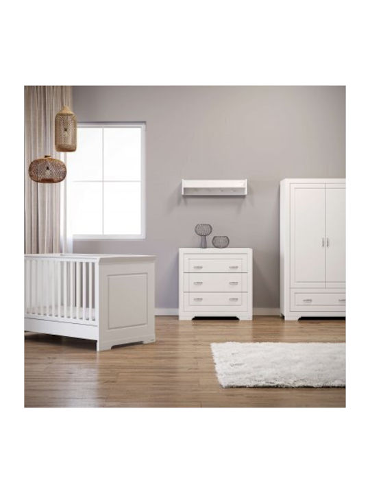 York Baby Dresser with 3 Drawers White 94x50x90cm