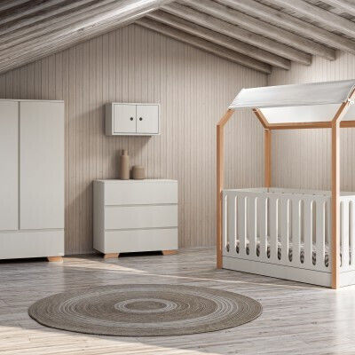 La Maison Baby Kommode mit 3 Schubladen Ecru 94x50x88cm