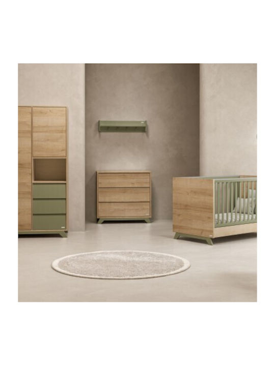 Baby Dresser with 3 Drawers Brown 95x50x89cm