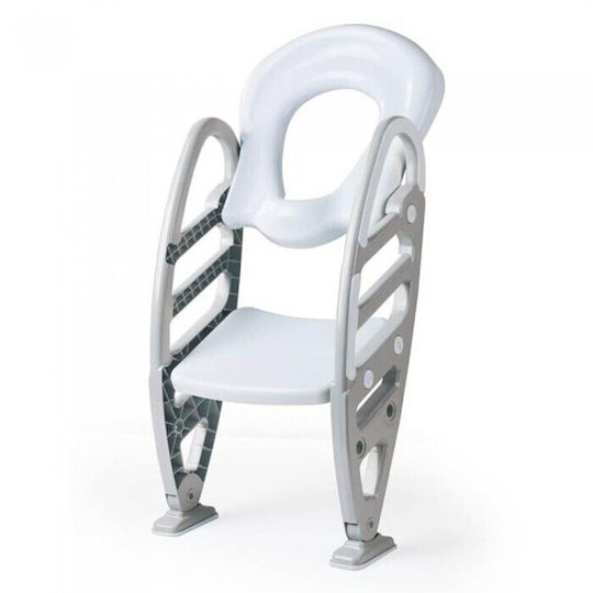 Dolu Toddler Toilet Seat with Footrest & Handles Gray