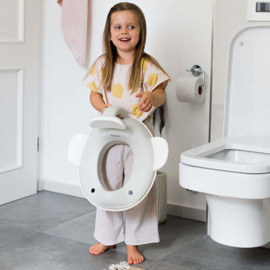 Kindsgut Toddler Toilet Seat Whale With Handles White