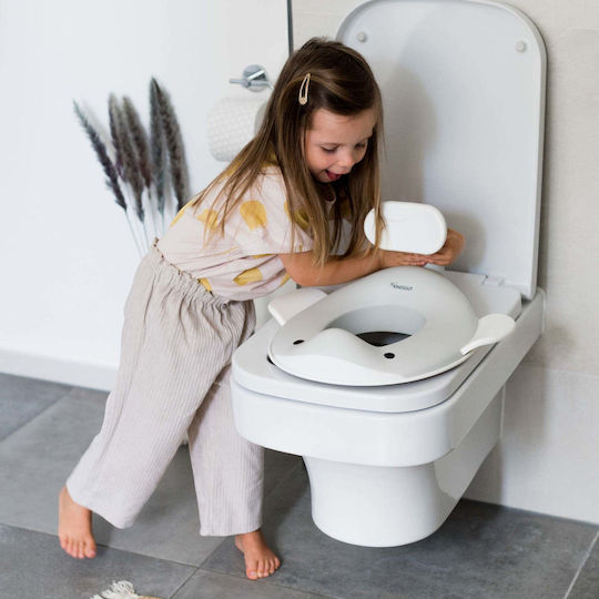 Kindsgut Toddler Toilet Seat Whale With Handles White